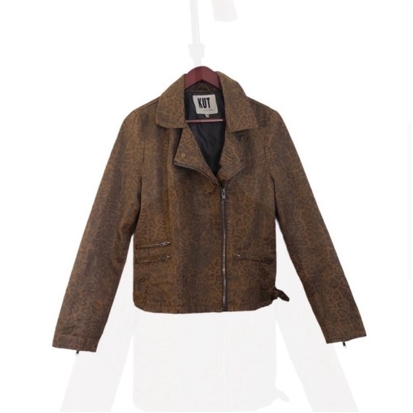 Kut from the Kloth Brown Leopard Print Jacket - Picture 5 of 16